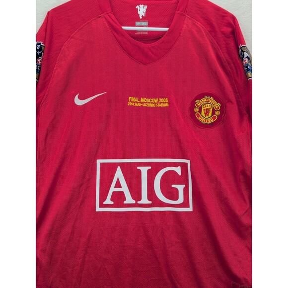 Cristiano Ronaldo #7 Manchester United NikeFIT Long Sleeve Jersey XL 2008 Final - Picture 11 of 15